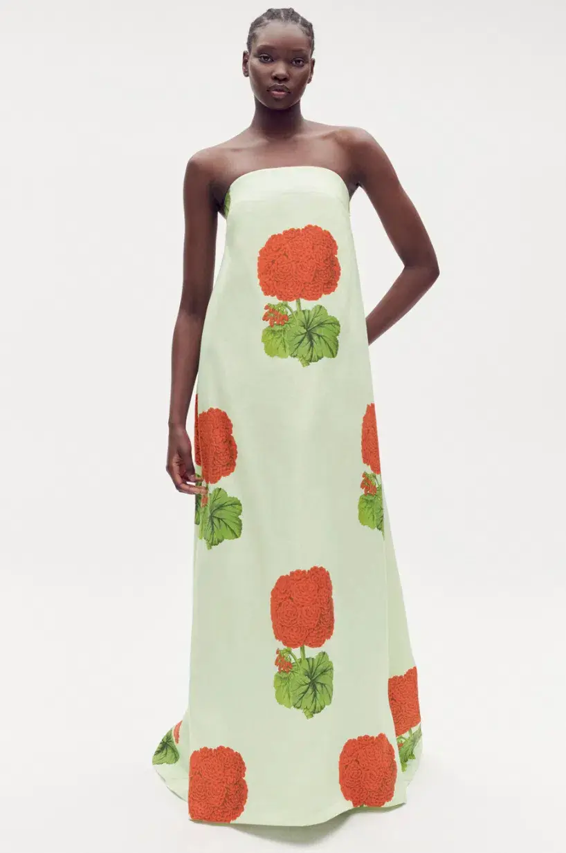 Oroton Posie Geranium Gown Sea Spray Size 6 - Image 16
