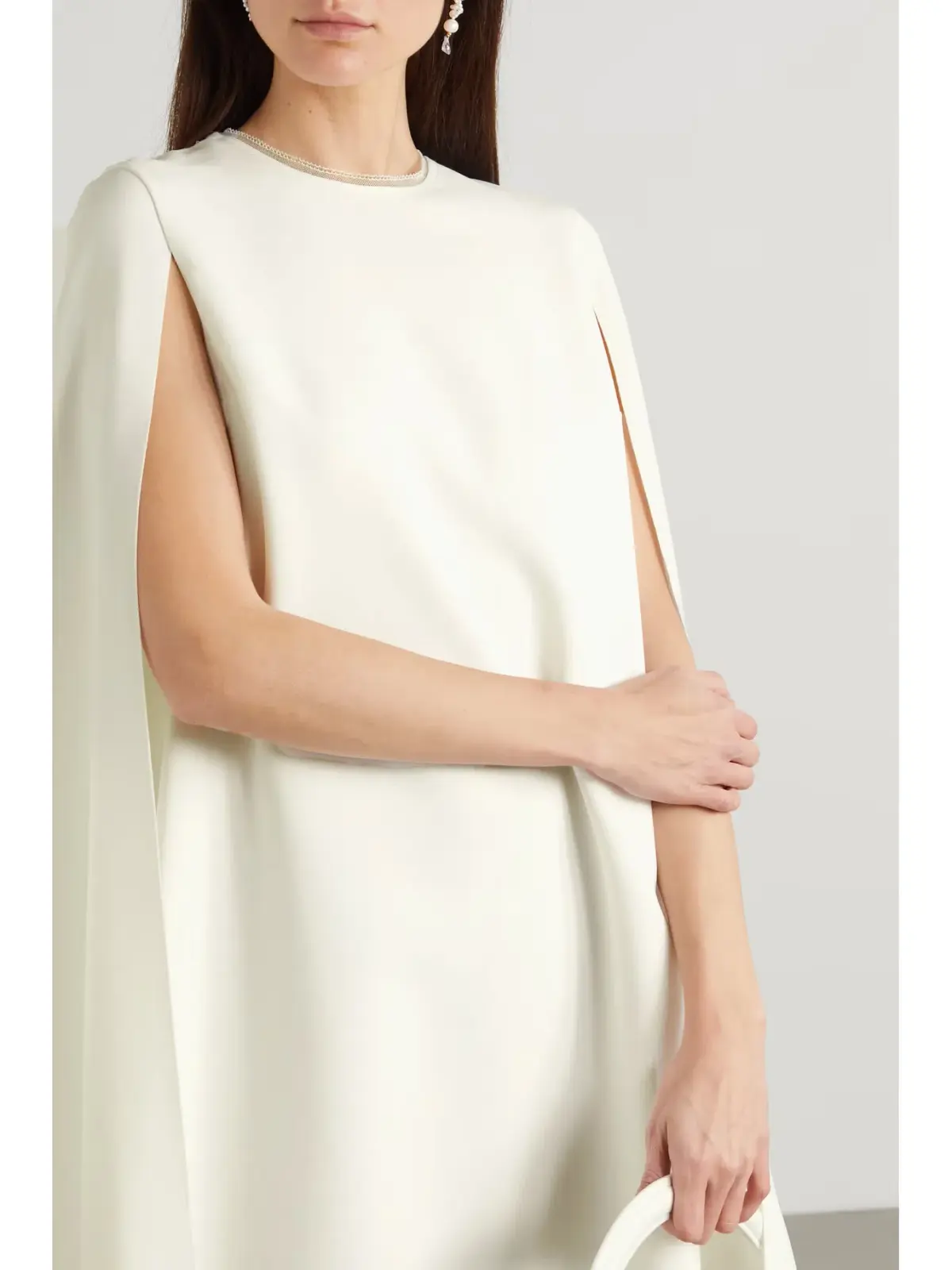 Roksanda Twiggy Cape  A-line Dress Ivory Size 6  - Image 2