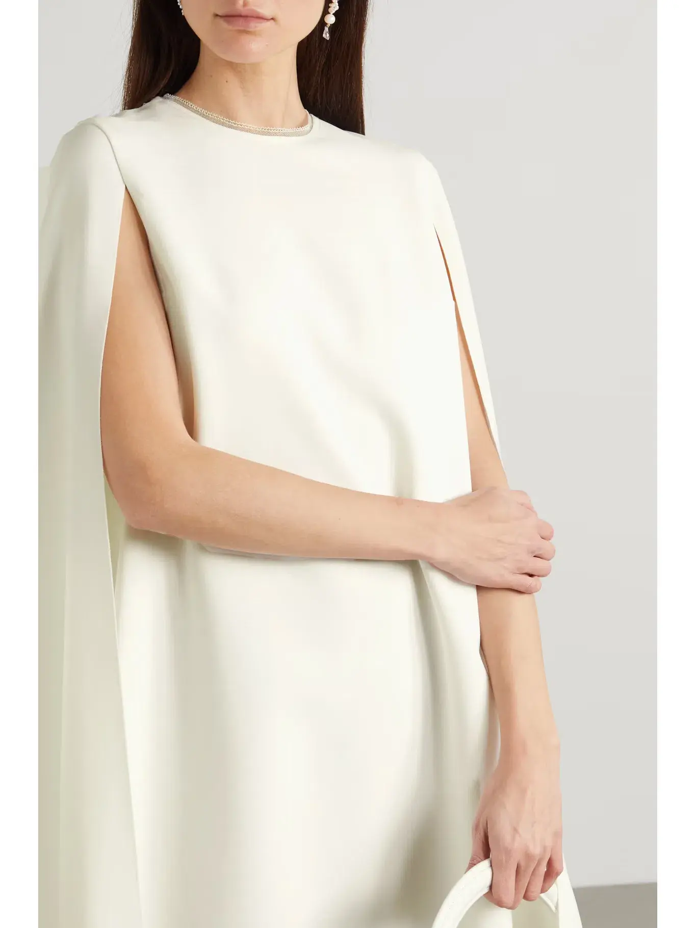 Roksanda Twiggy Cape  A-line Dress Ivory Size 6  - Image 2