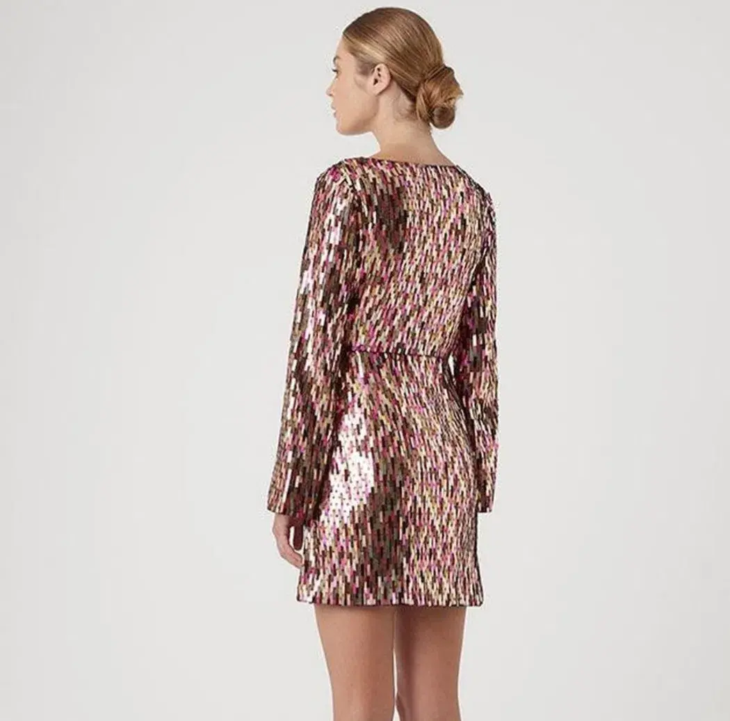 Rachel Gilbert Lilika Mini Dress Multi Size 5 / AU 16 - Image 4