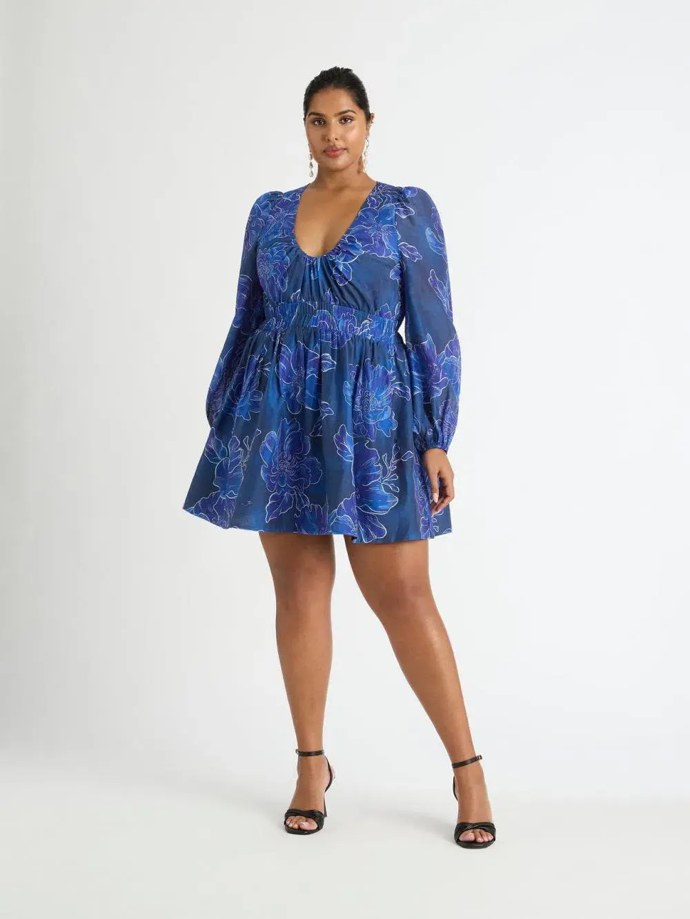 Sheike Tokyo Floral Mini Dress Blue Size 16 - Image 1