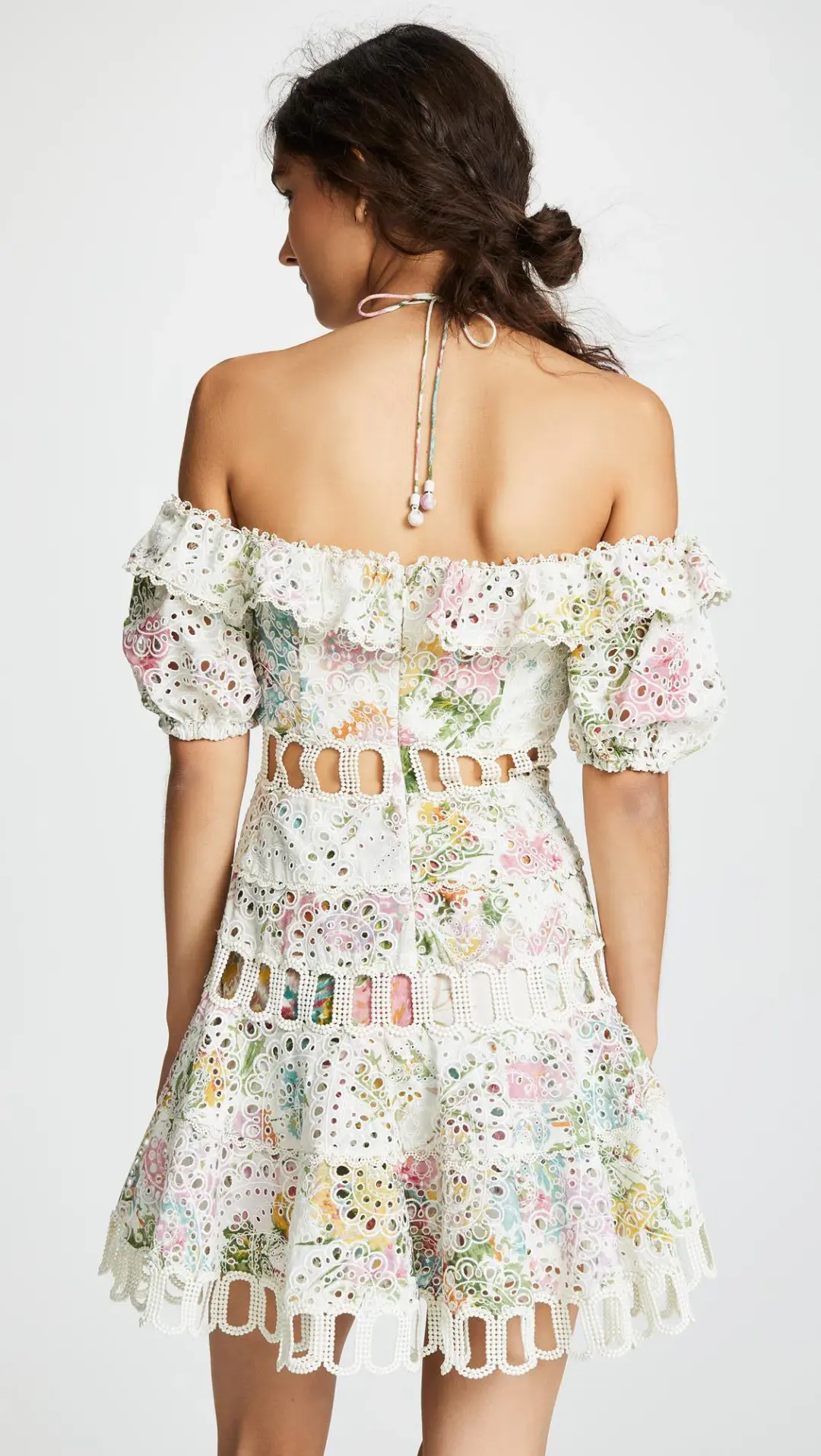 Zimmermann Heathers Off Shoulder Dress Garden Floral Size 6 for rent on The Volte - main image