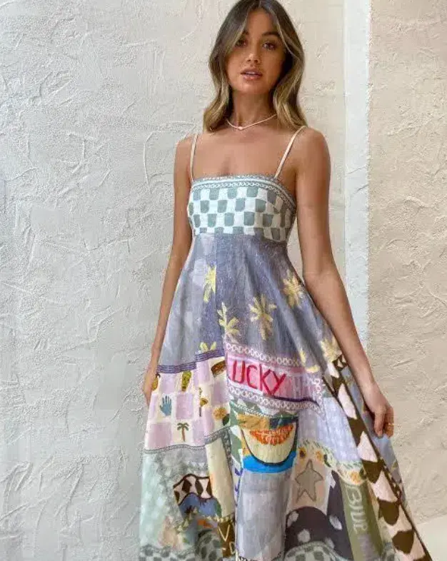 Alemais Emma Gale Sundress In Multi Size 8 for rent on The Volte - main image