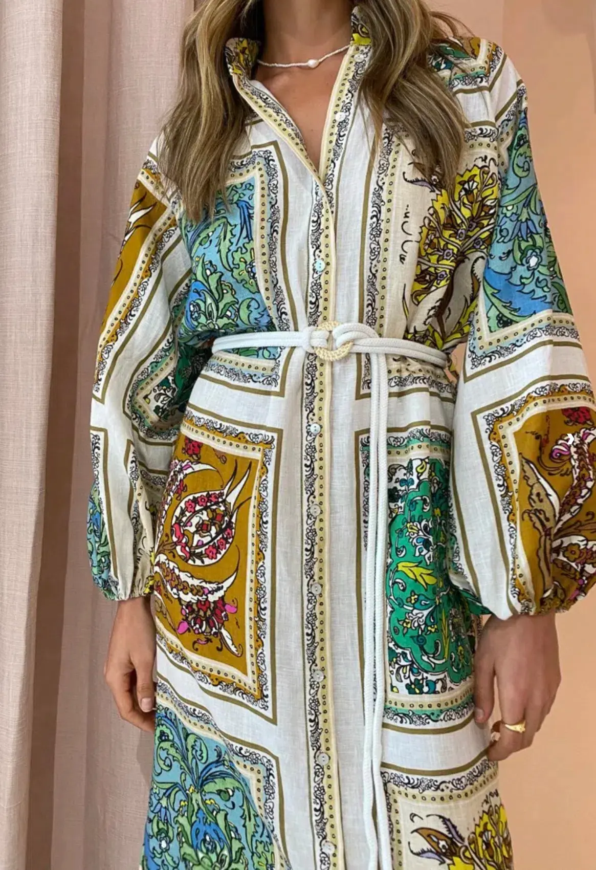 Alemais Delphine Midi Shirtdress Multi Size 12 - Image 3