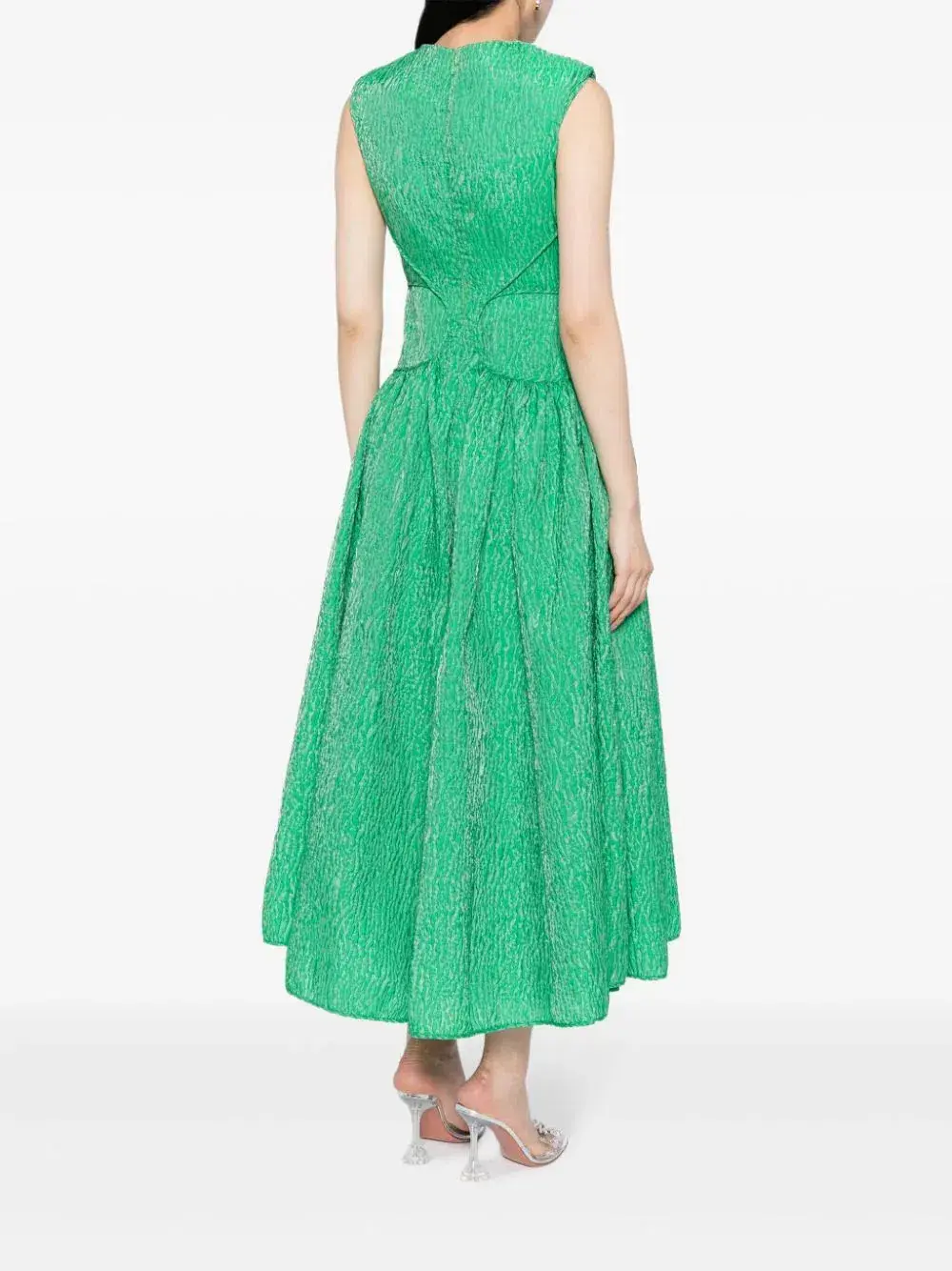 Rachel Gilbert Celia Midi Dress in Apple Green Size 2 / AU 10 - Image 3