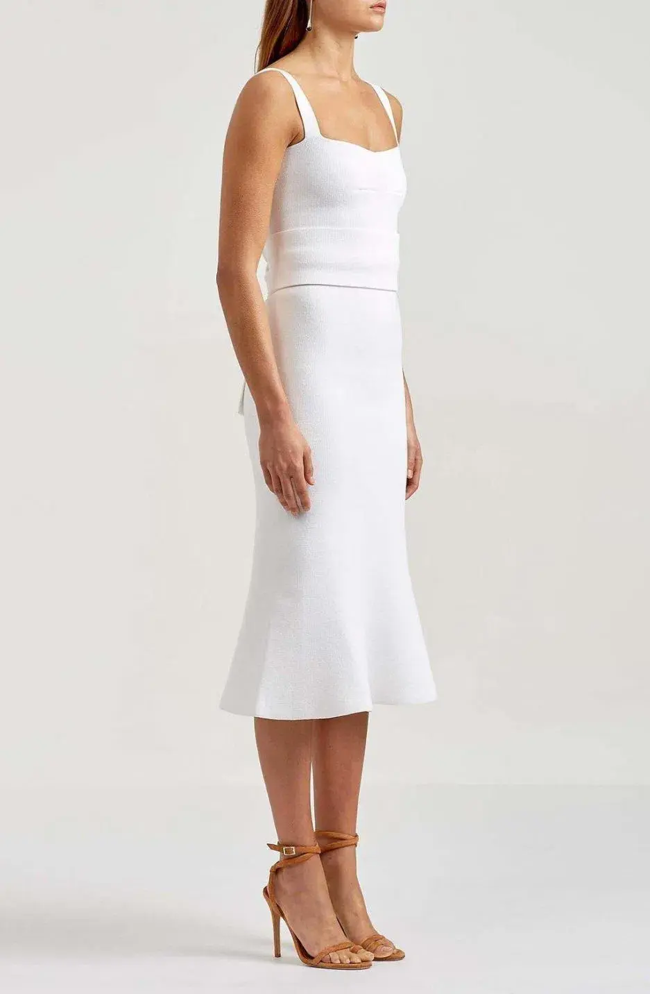 Scanlan Theodore Crepe Bralette Dress White Size 6  - Image 2