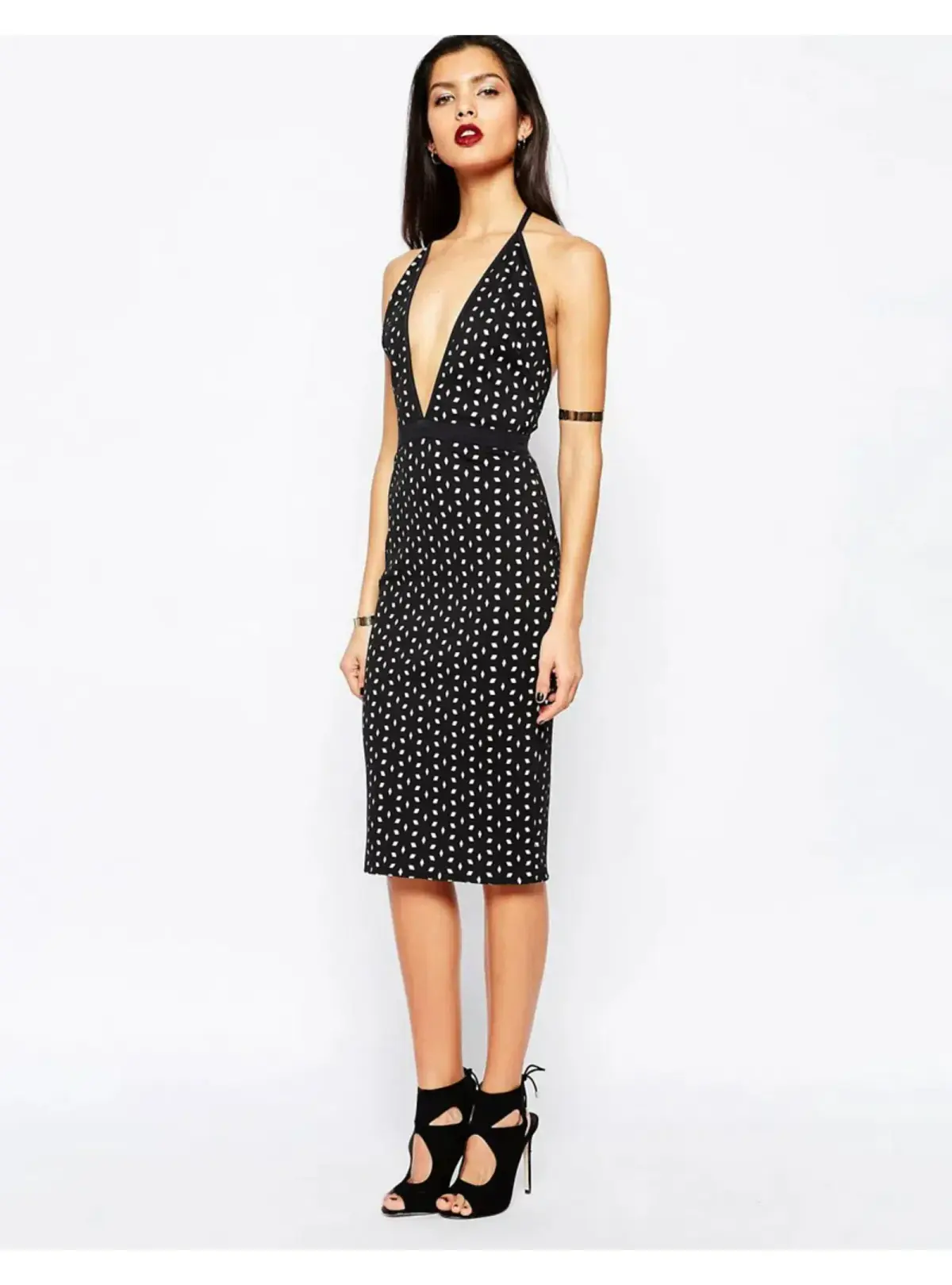 Bec & Bridge Black Midi Dress in Black Size AU 6 - Image 1