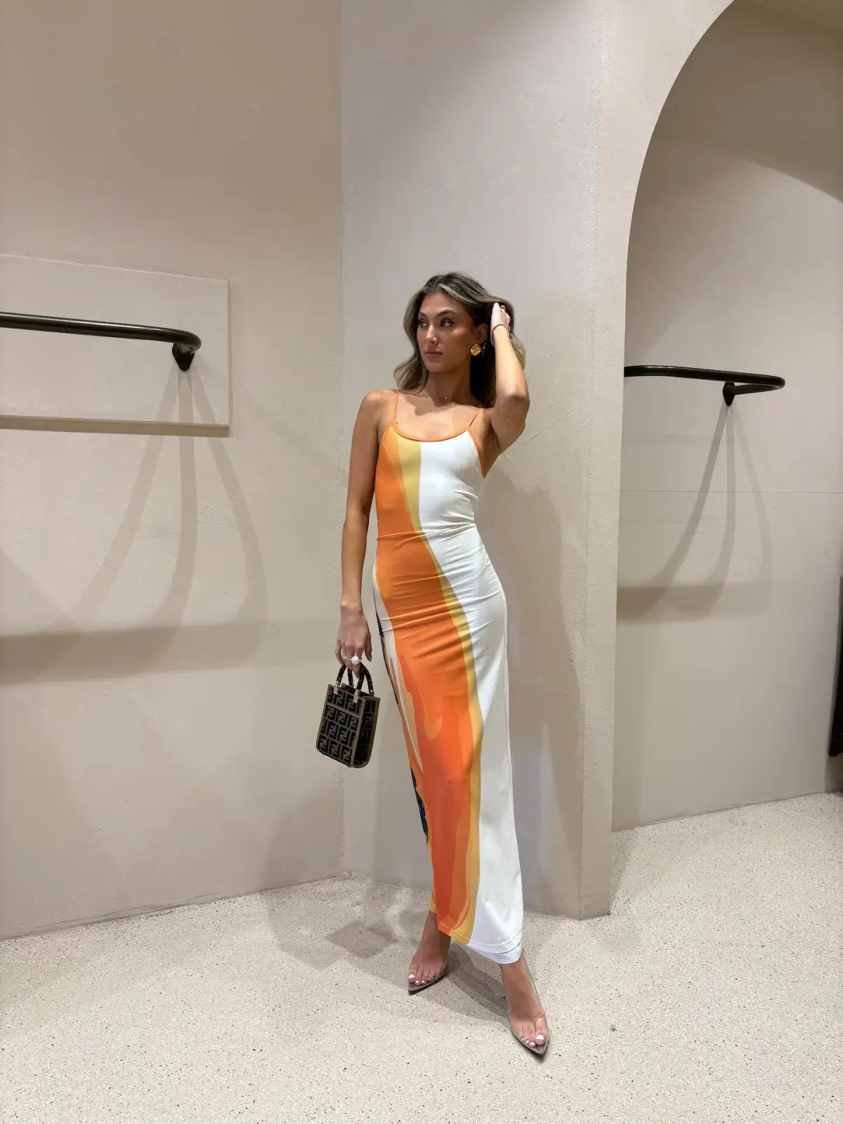 She Is Olla Papaya White Mesh Dress Multi Size XS / AU 6 - Image 1