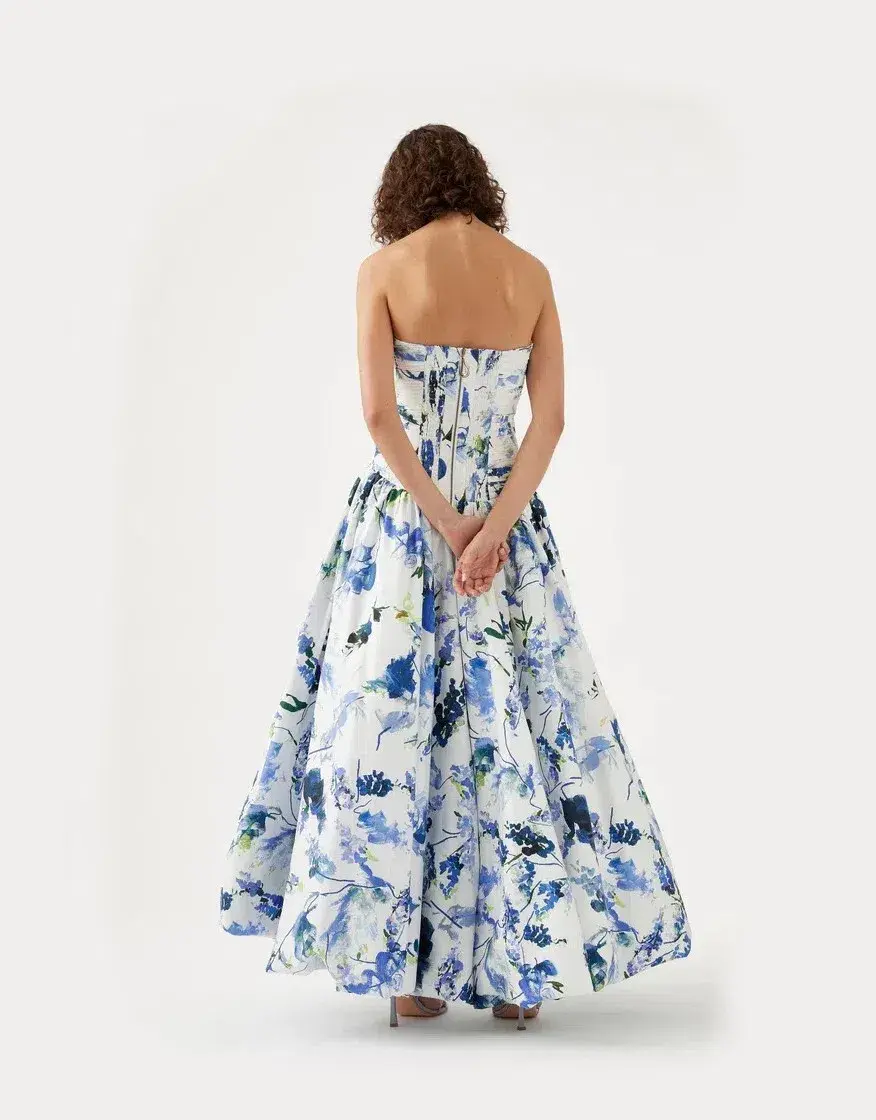 Aje Violette Bubble Hem Maxi Dress Floral 8  - Image 4