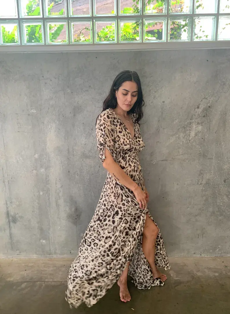 Spell Wild Ones Gown Animal Print Size M/AU 10 - Image 4