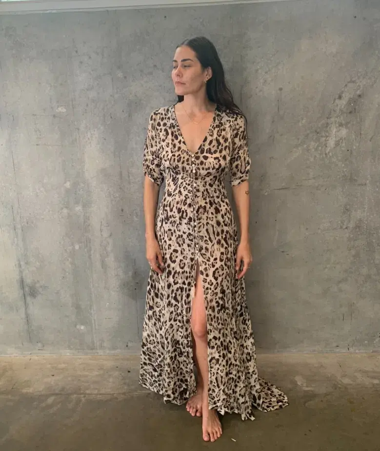 Spell Wild Ones Gown Animal Print Size M/AU 10 - Image 3