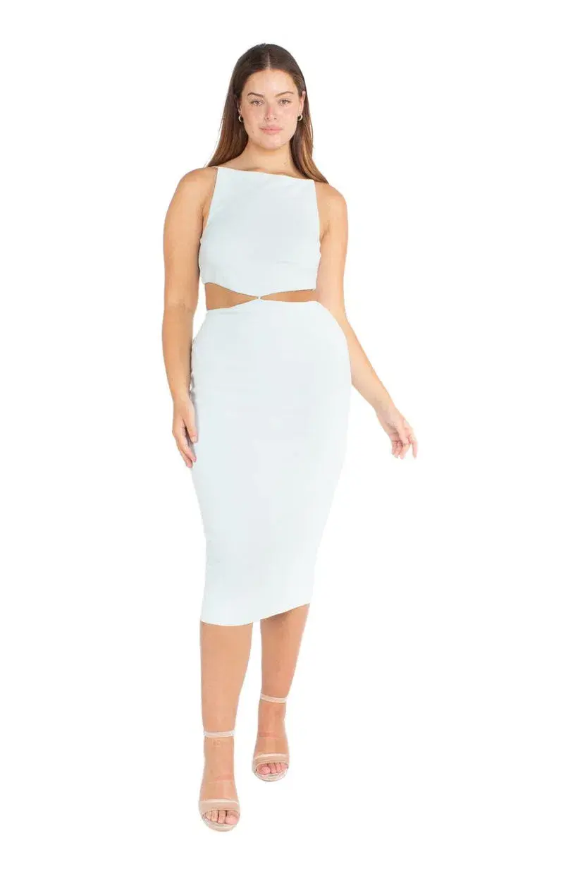 Bec & Bridge Scout Midi Cut Out Dress Mint Size 10 - Image 2