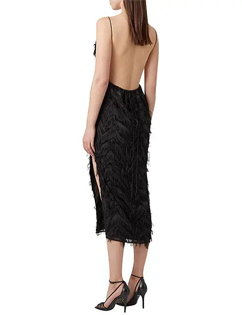 Camilla and Marc Farrah Fringed Dress Black Size 14 (Fits a 10) - Image 6