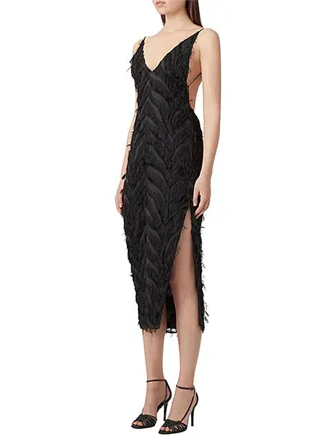 Camilla and Marc Farrah Fringed Dress Black Size 14 (Fits a 10) - Image 5