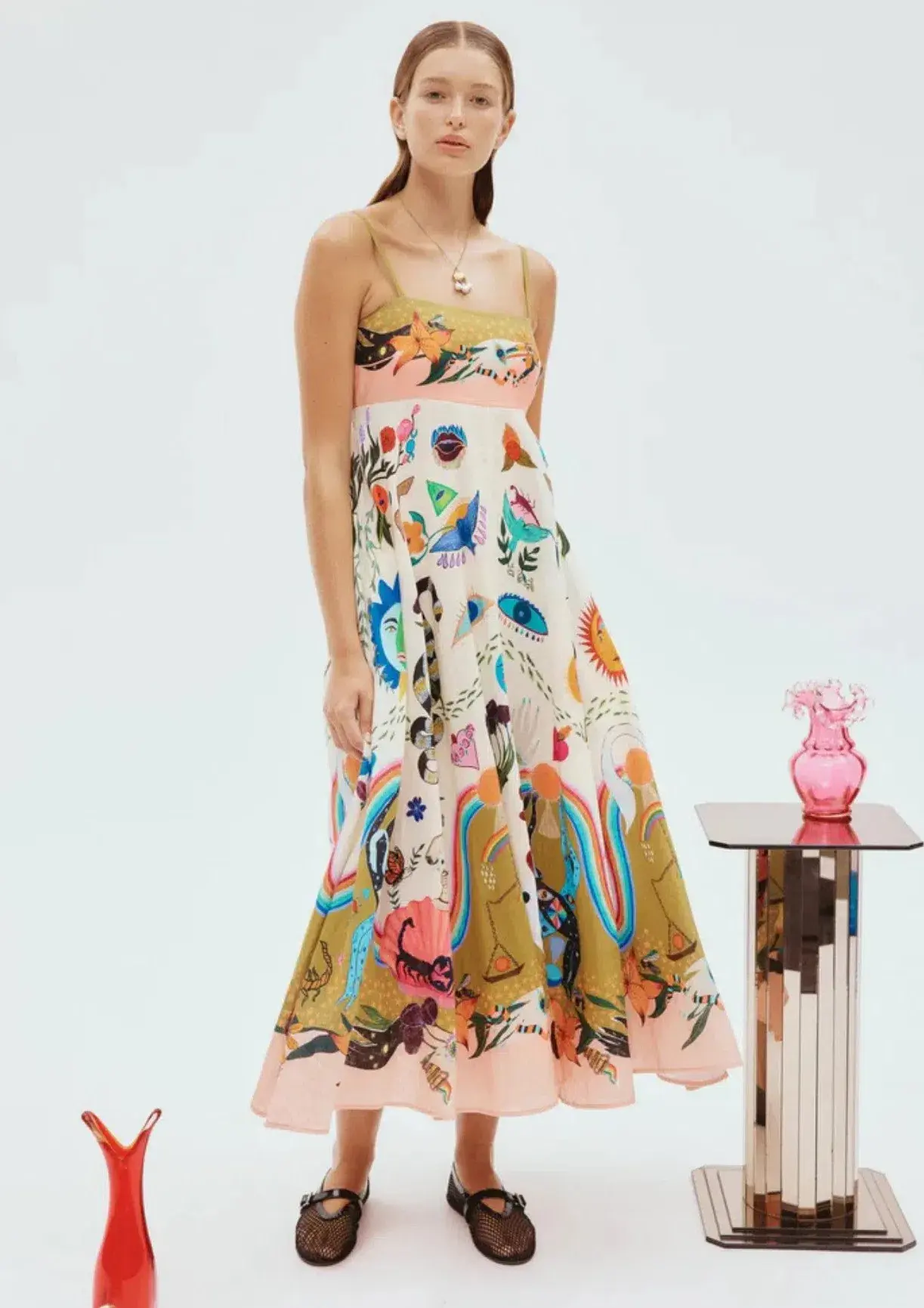 Alemais Evergreen Sundress Print Size 16 - Image 1