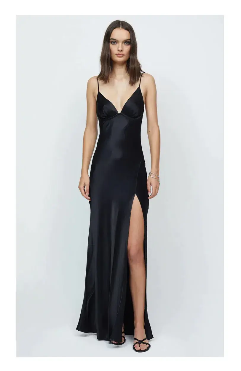 Bec and Bridge Ren Split Maxi Dress Black Size 6 - Image 1