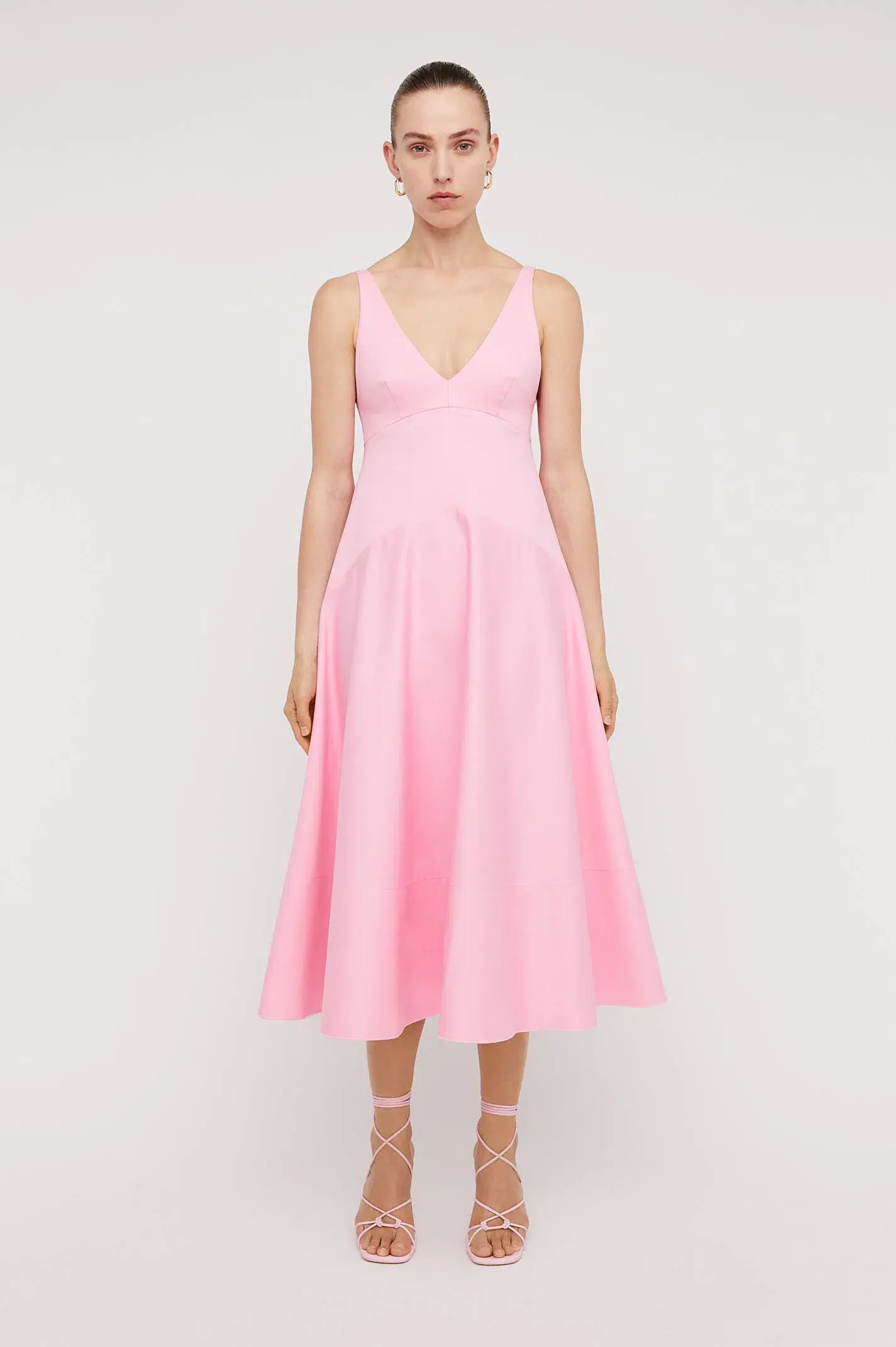 Scanlan Theodore Italian Cotton Dress Pink Size 6 - Image 1