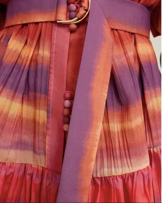 Acler Cardine Mini Dress Watercolour Horizon Size 8 for rent on The Volte - main image