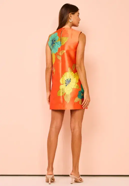 Alemais Piato Mini Dress In Marigold Size 6 - Image 2