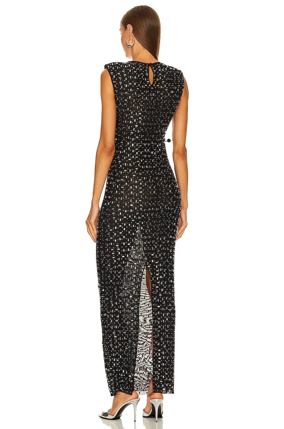 Self Portrait Rhinestone Gown in Black Size 8 for rent on The Volte - main image