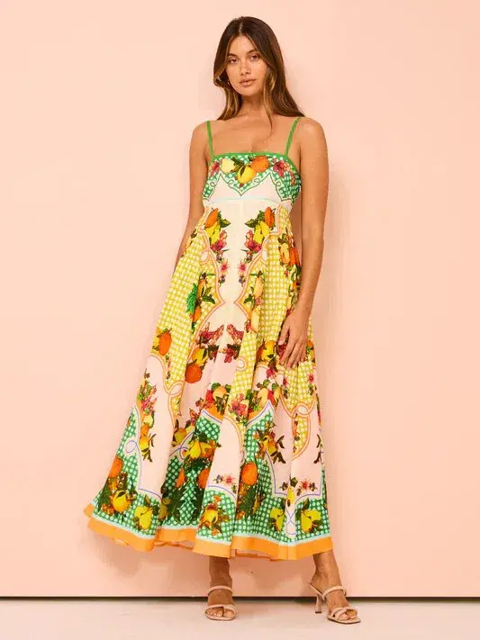 Alemais Lemonis Sundress In Multi Size 14 - Image 2