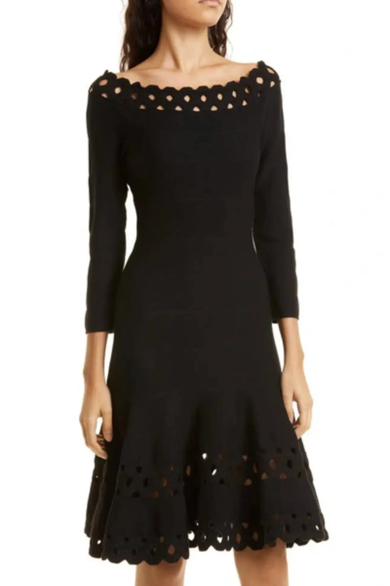 Emporio Armani  Madonna Cutout A Line Dress Black Size IT 40 / AU 12 - Image 2