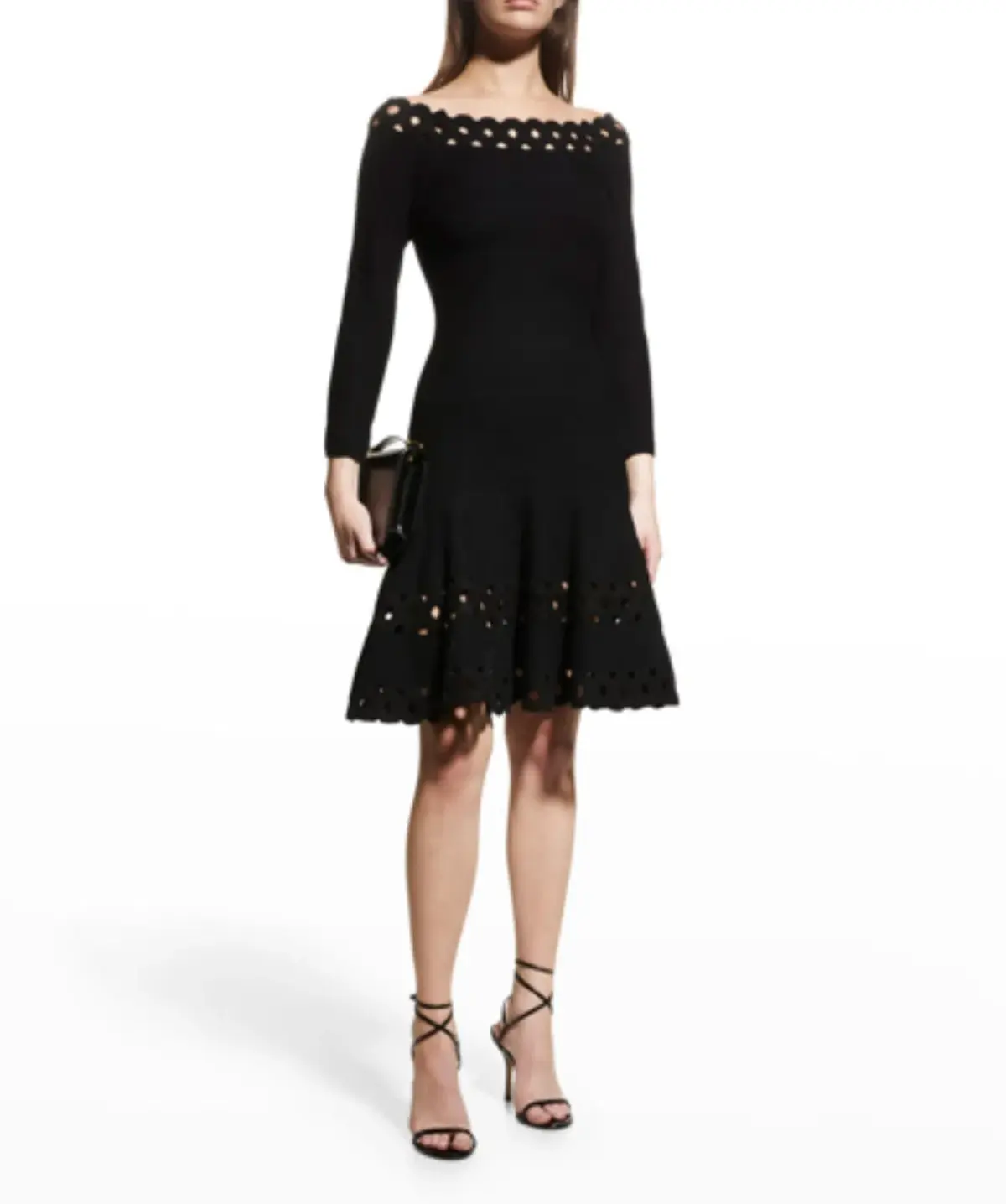 Emporio Armani  Madonna Cutout A Line Dress Black Size IT 40 / AU 12 - Image 4