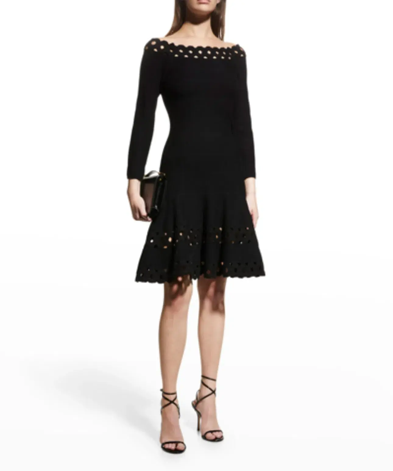 Emporio Armani  Madonna Cutout A Line Dress Black Size IT 40 / AU 12 - Image 4