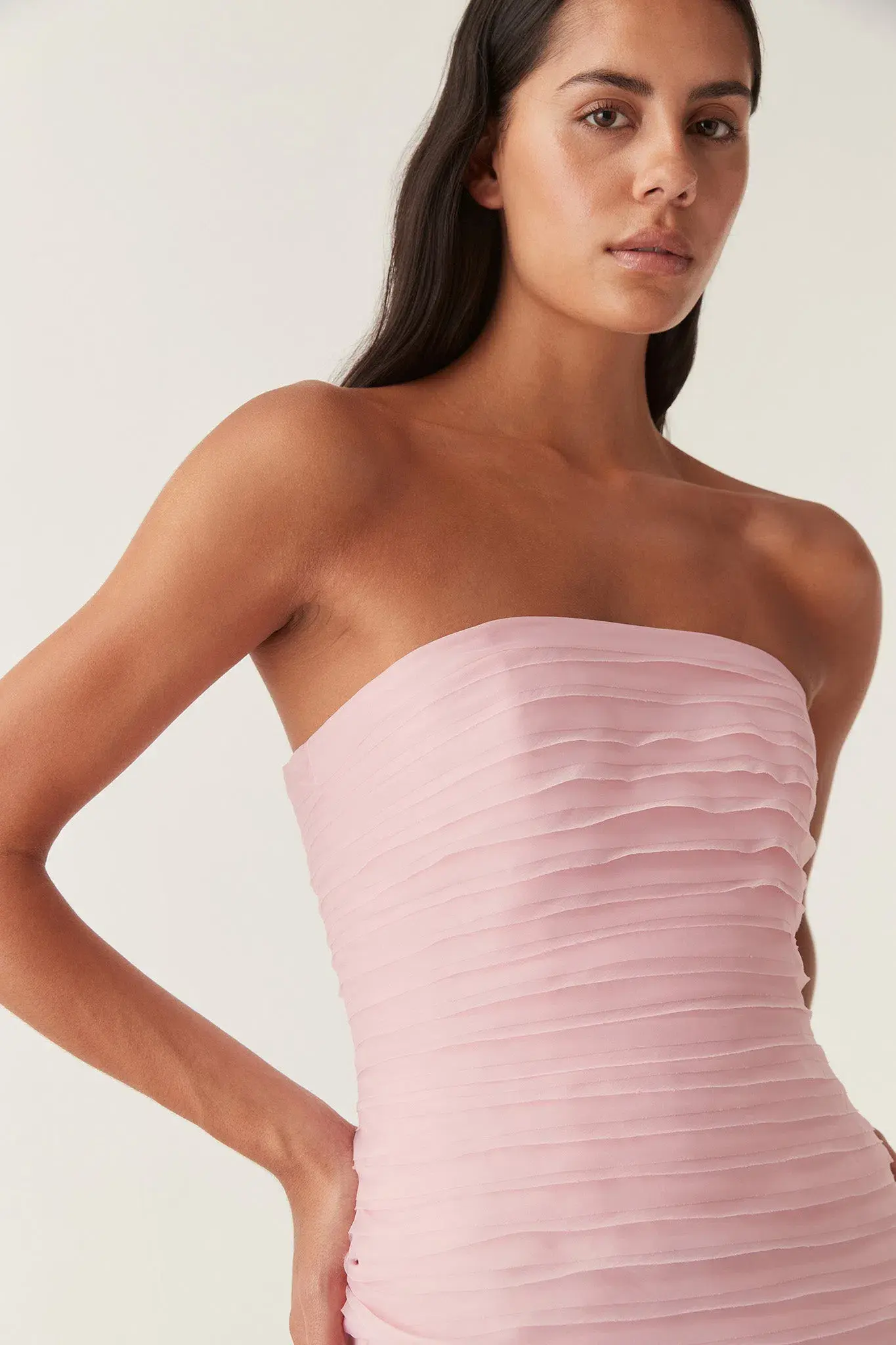 Aje Soundscape Maxi Dress in Chalk Pink Size 8 - Image 6