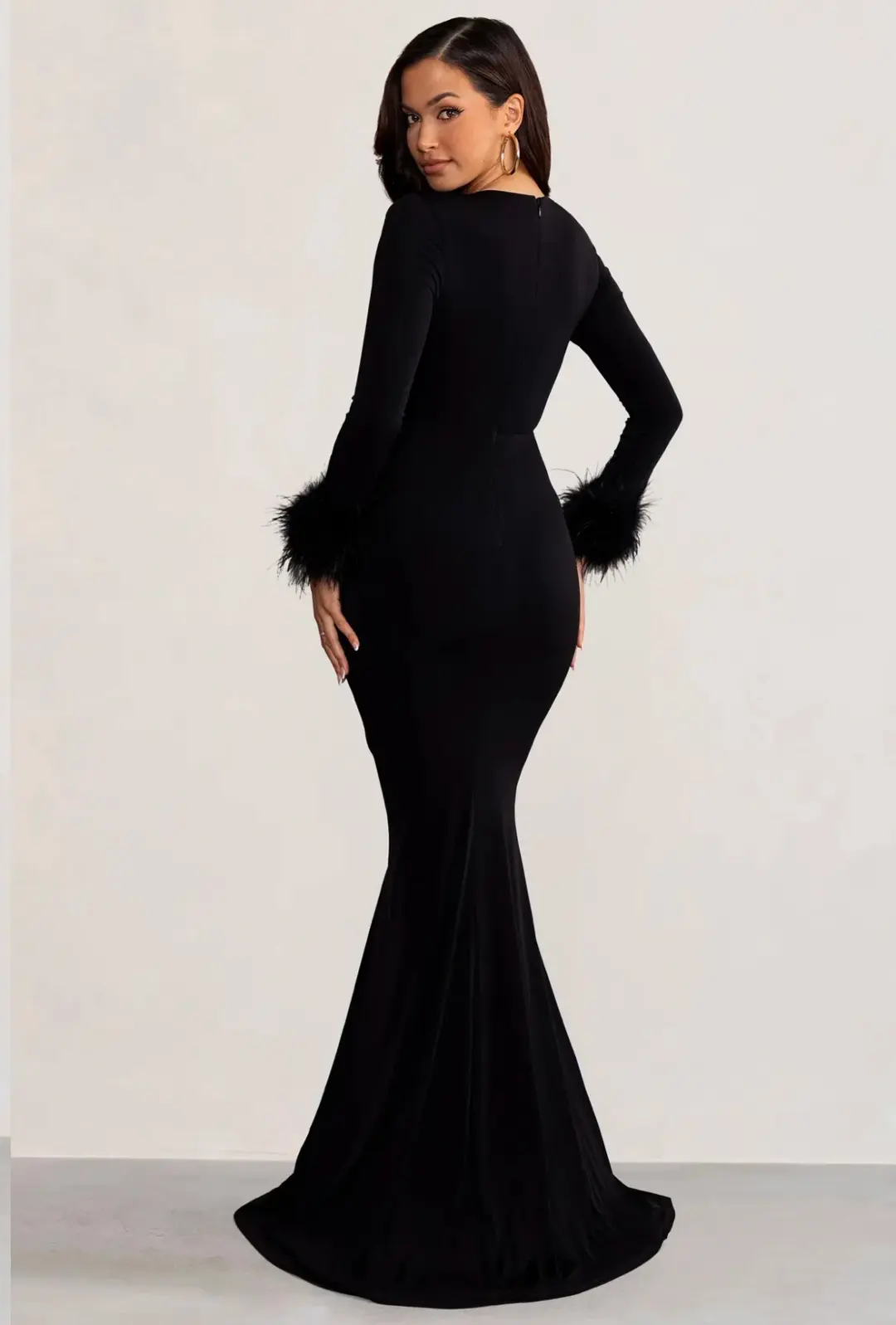 Club L London Betty Maxi Dress Black Size 16 for rent on The Volte - main image