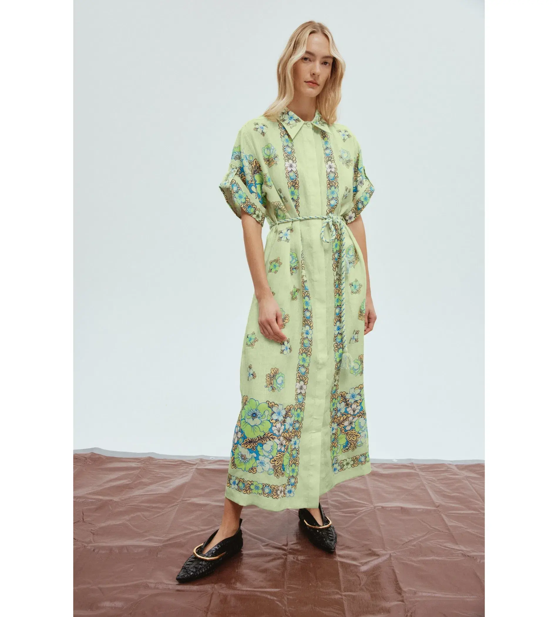Alemais Velma Shirtdress Green Size 12  - Image 1