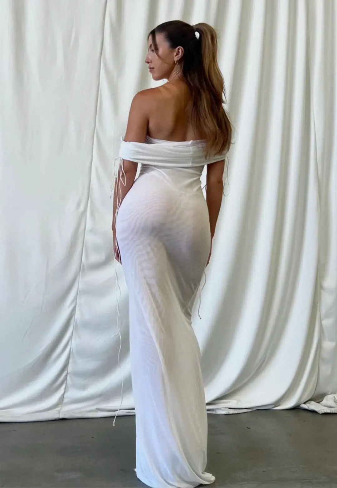 NOVICH Gabrielle Maxi Dress White Size XS/Au 6 for rent on The Volte - main image