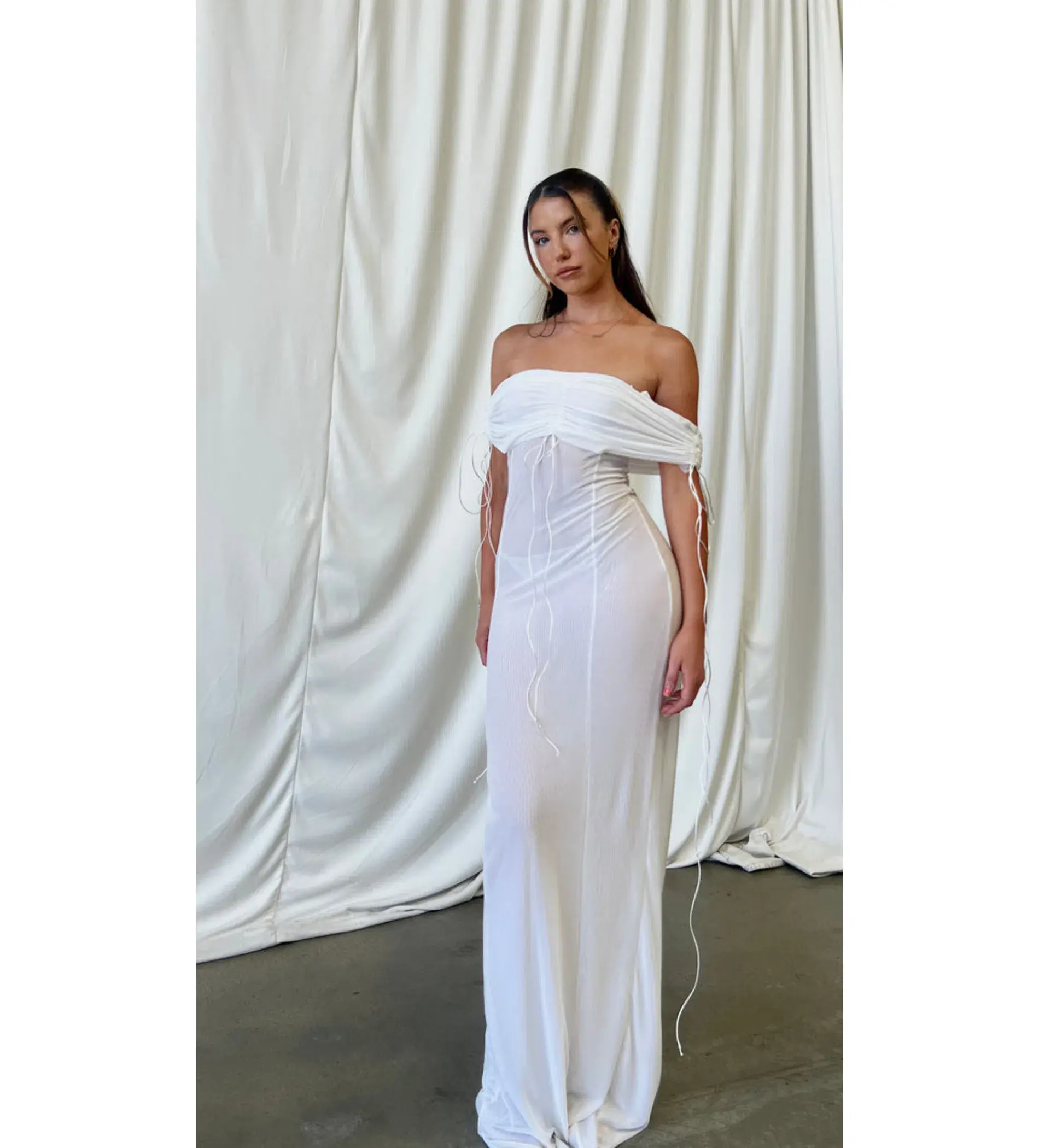 NOVICH Gabrielle Maxi Dress White Size XS/Au 6 - Image 1