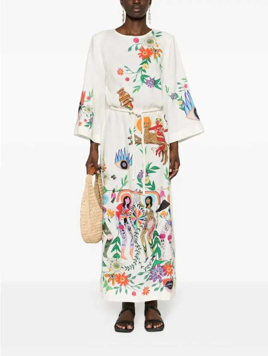 Alemais Meagan Midi Dress Print Size 10 - Image 2