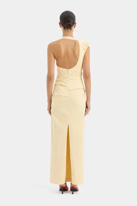 Sir The Label Giacomo Gathered Gown Butter Size 1/AU 8 - Image 2
