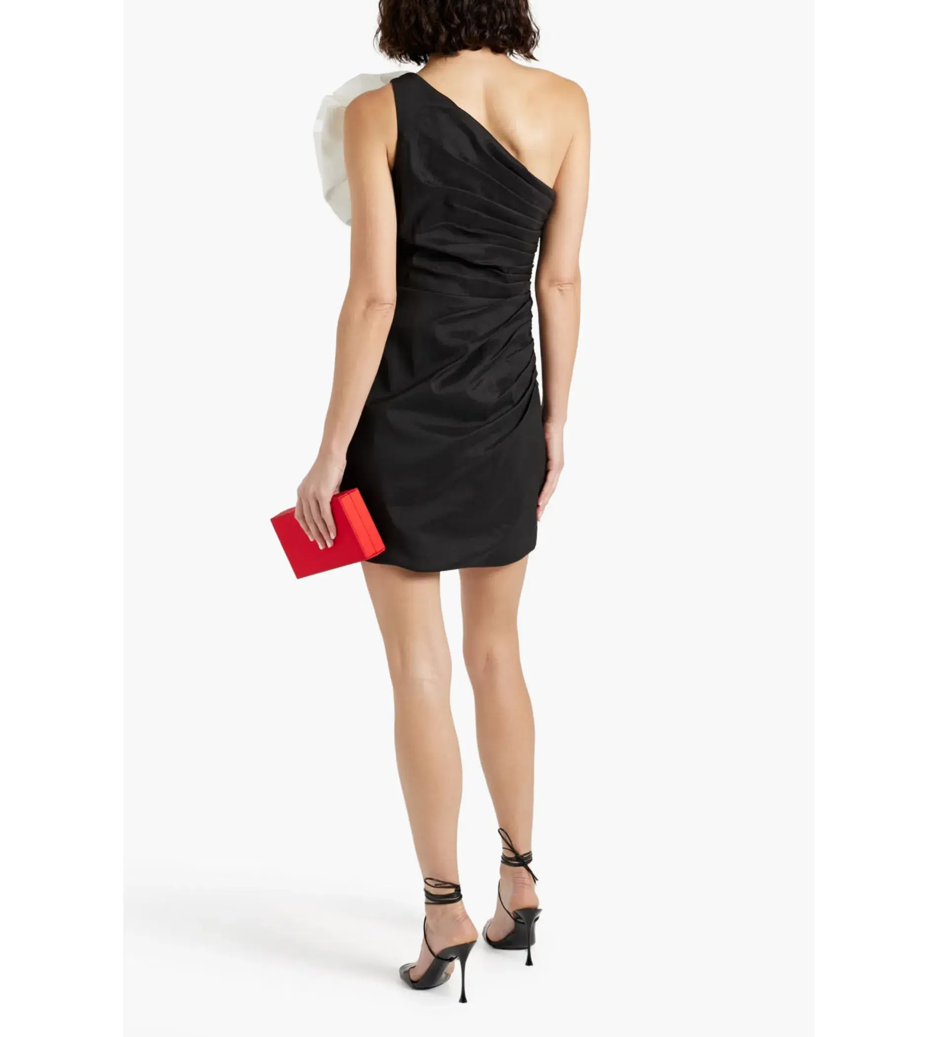 Rachel Gilbert Evana Strapless Floral-appliquéd Poplin Mini Dress In Black Size S/Au 8 - Image 2