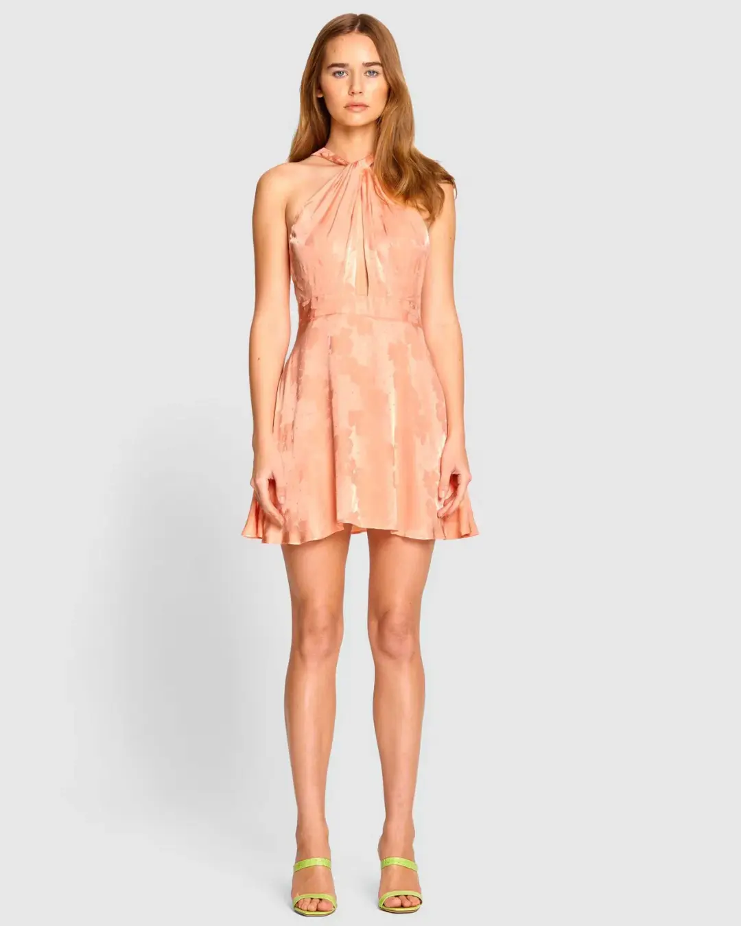 Alice McCall Memory Lane Satin Mini in Guava Size XS / AU 6 for rent on The Volte - main image