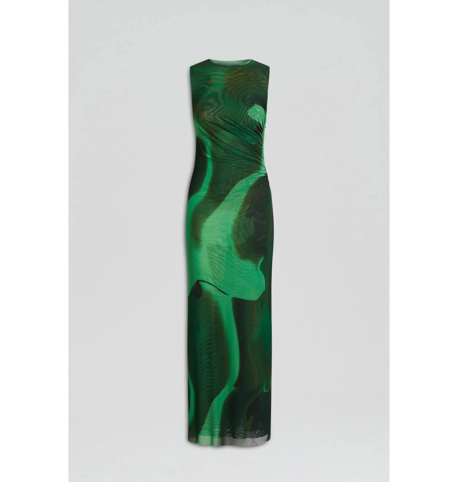Scanlan Theodore Italian Watercolour Print Dress Green Safari Size 10 - Image 4