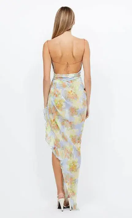 Bec & Bridge Zephy Asym Dress Floral Size AU 6 - Image 2