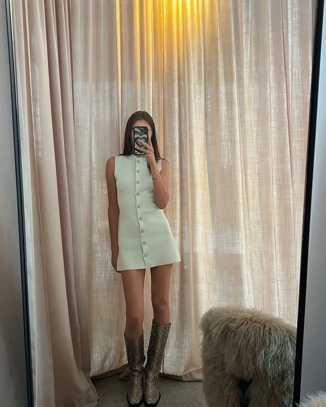 Bec & Bridge Ilora Knit Mini Dress in Mint Size 10 for rent on The Volte - main image