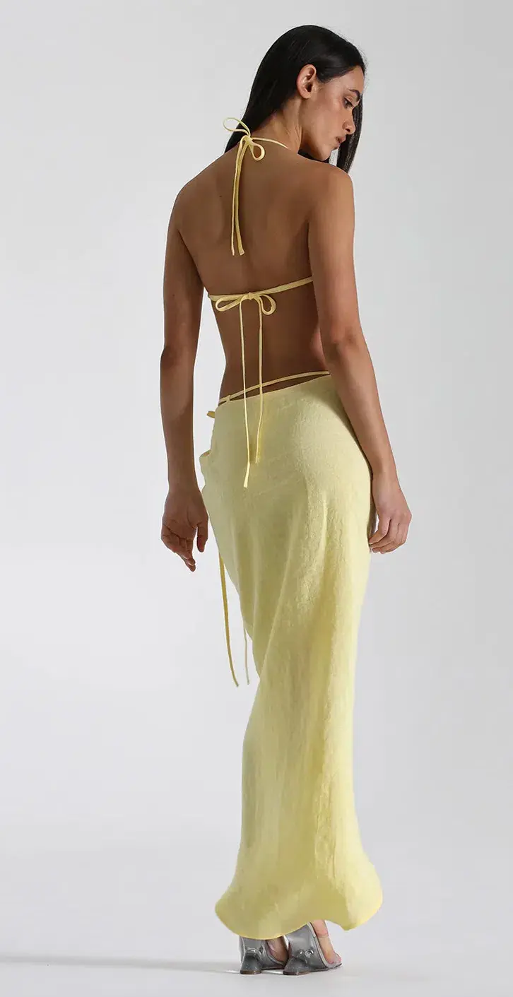 Natalie Rolt Belle Top Size 0 / AU 6 Belle Skirt Size AU 8 in Lemon - Image 3