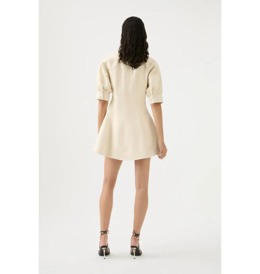 Aje Claire Pearl Mini Dress Sandstone Beige Size AU 4 for rent on The Volte - main image