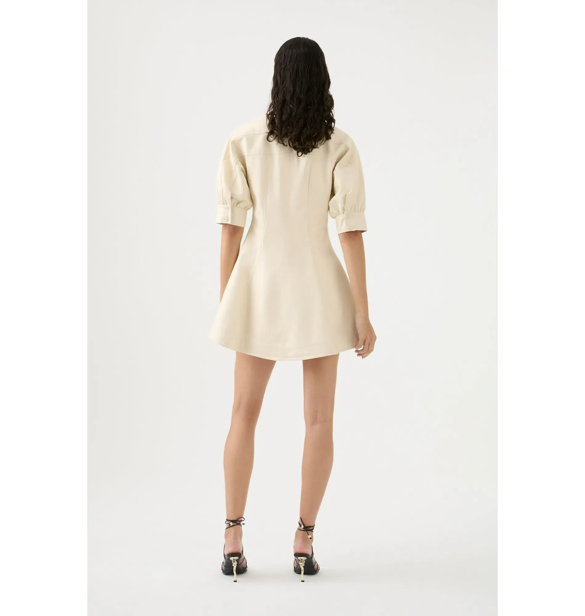 Aje Claire Pearl Mini Dress Sandstone Beige Size AU 4 - Image 2
