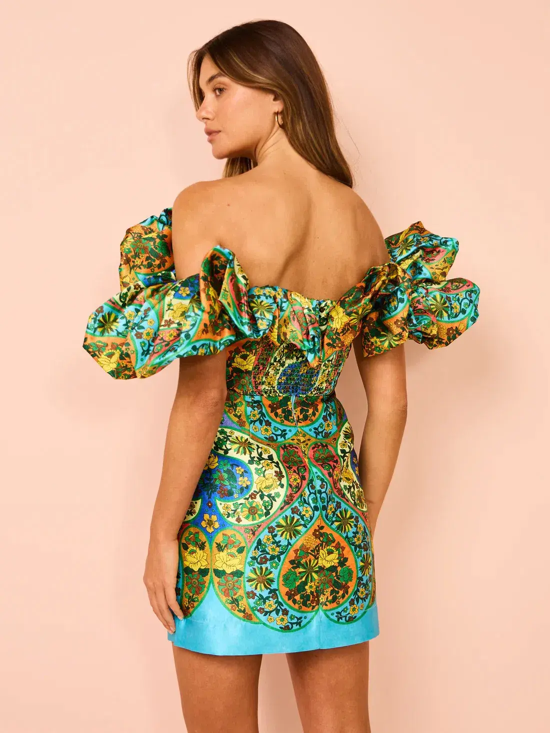 Alemais Sofie Off Shoulder Dress In Mutli Size AU 12 - Image 3