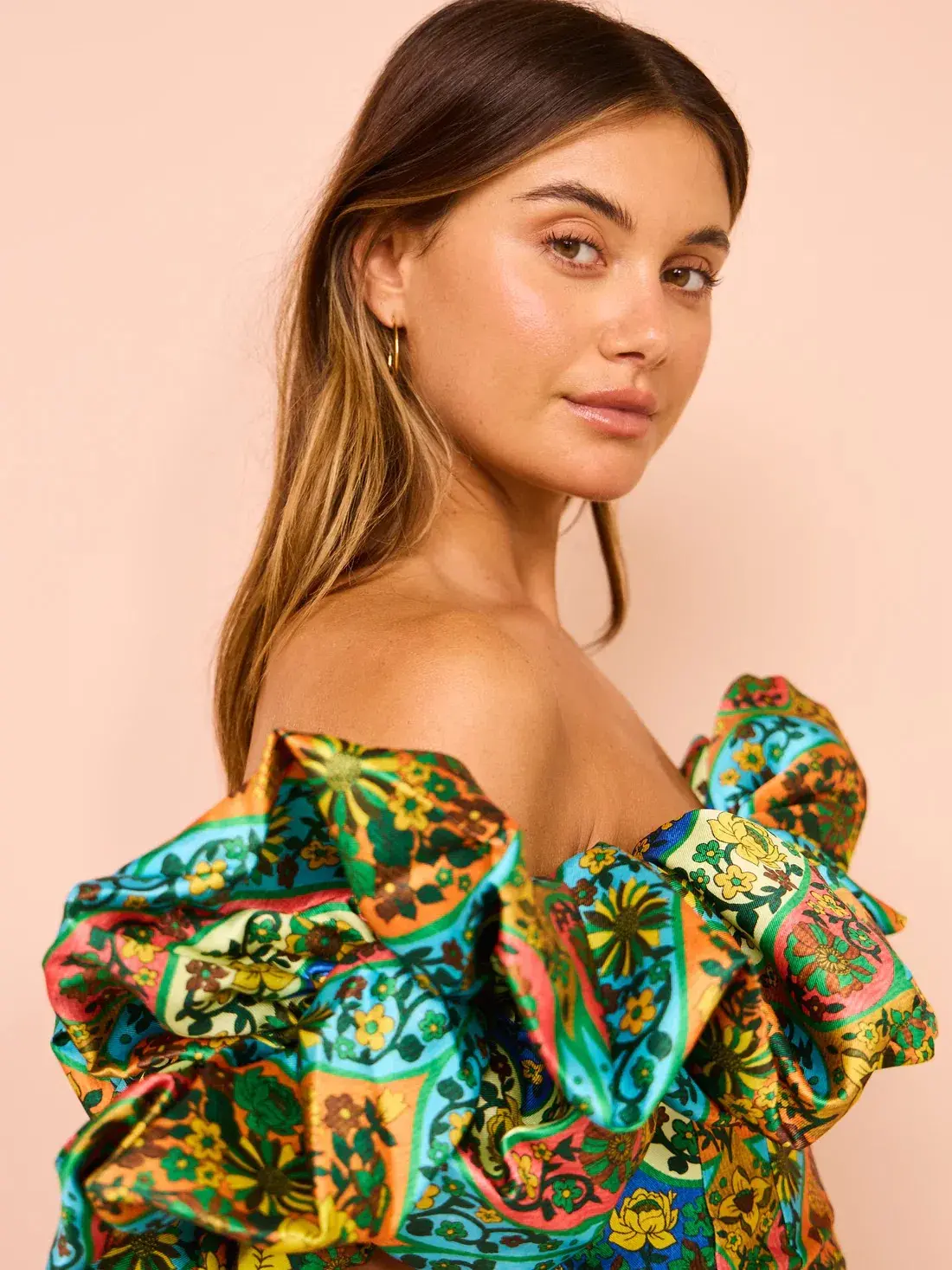 Alemais Sofie Off Shoulder Dress In Mutli Size AU 12 - Image 4