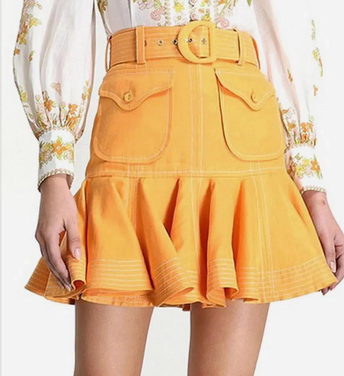 Zimmermann Super Eight Safari Skirt Yellow Size 2 / AU  - Image 2