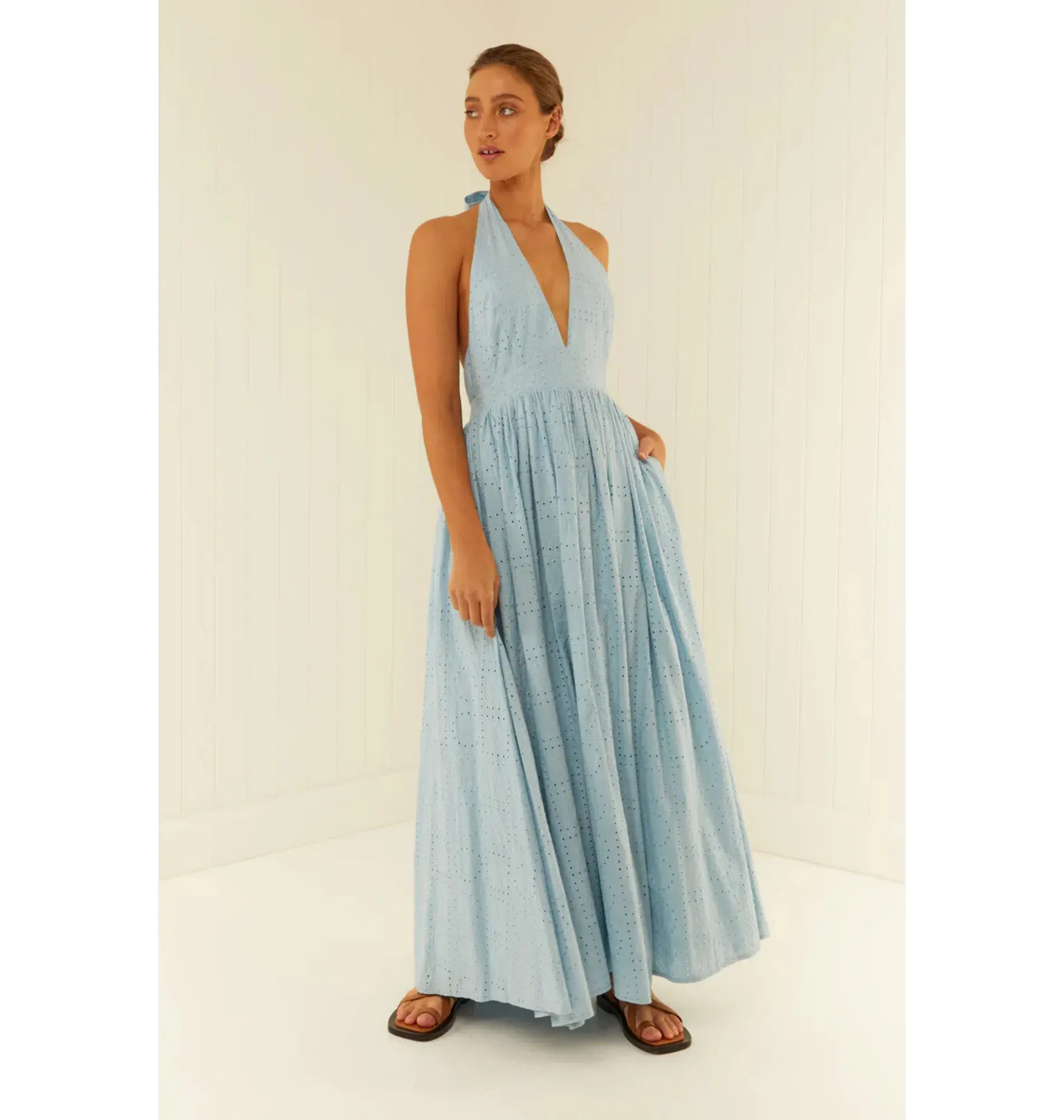 Palm Noosa Checkmate Dress In Blue Size AU 8 - Image 1