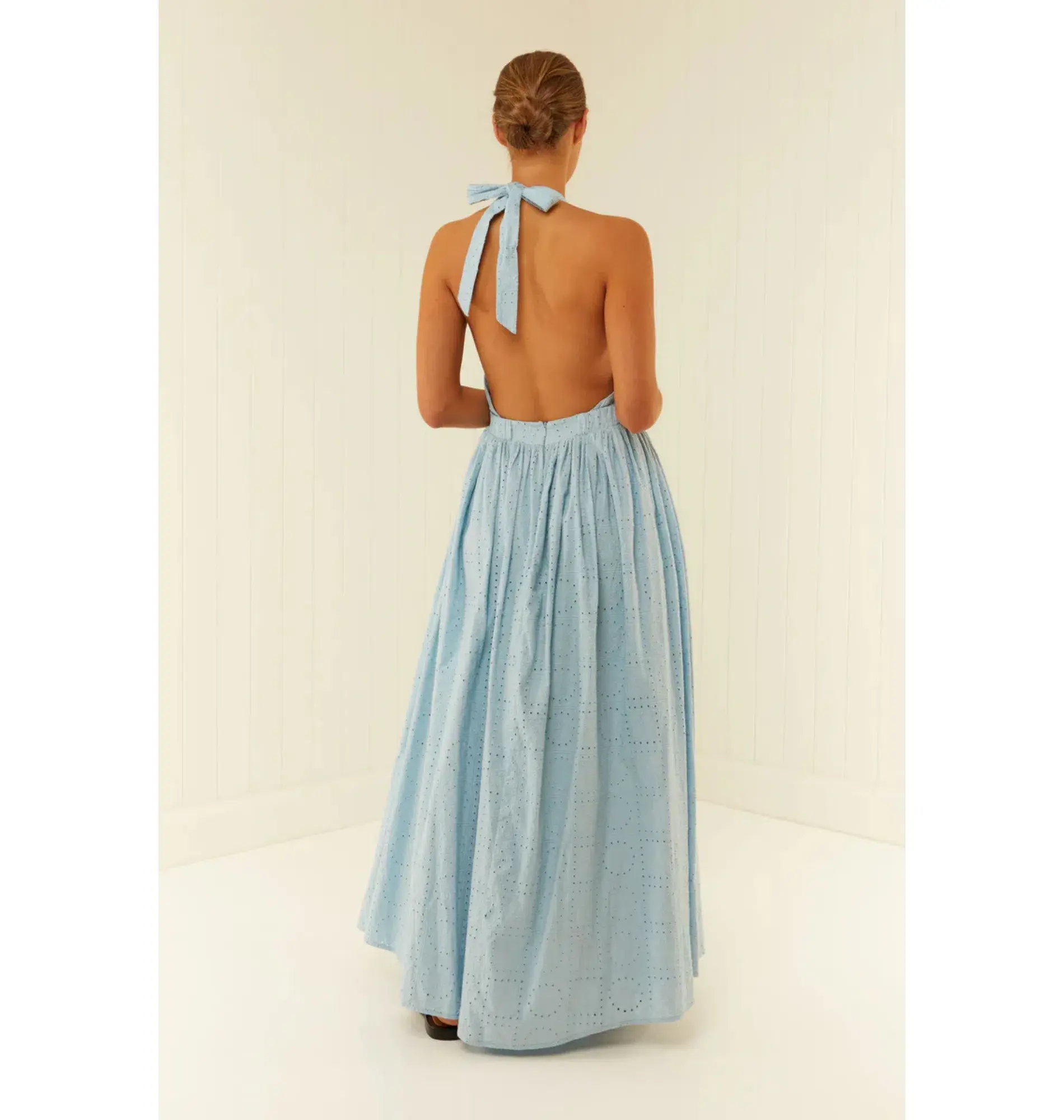 Palm Noosa Checkmate Dress In Blue Size AU 8 - Image 4