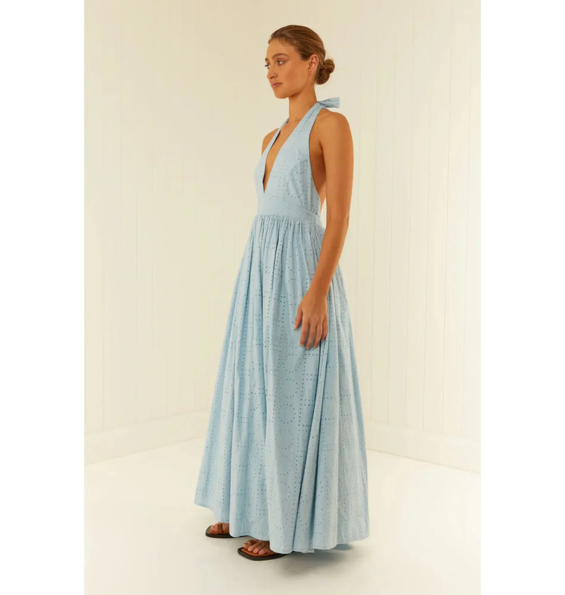 Palm Noosa Checkmate Dress In Blue Size AU 8 - Image 2