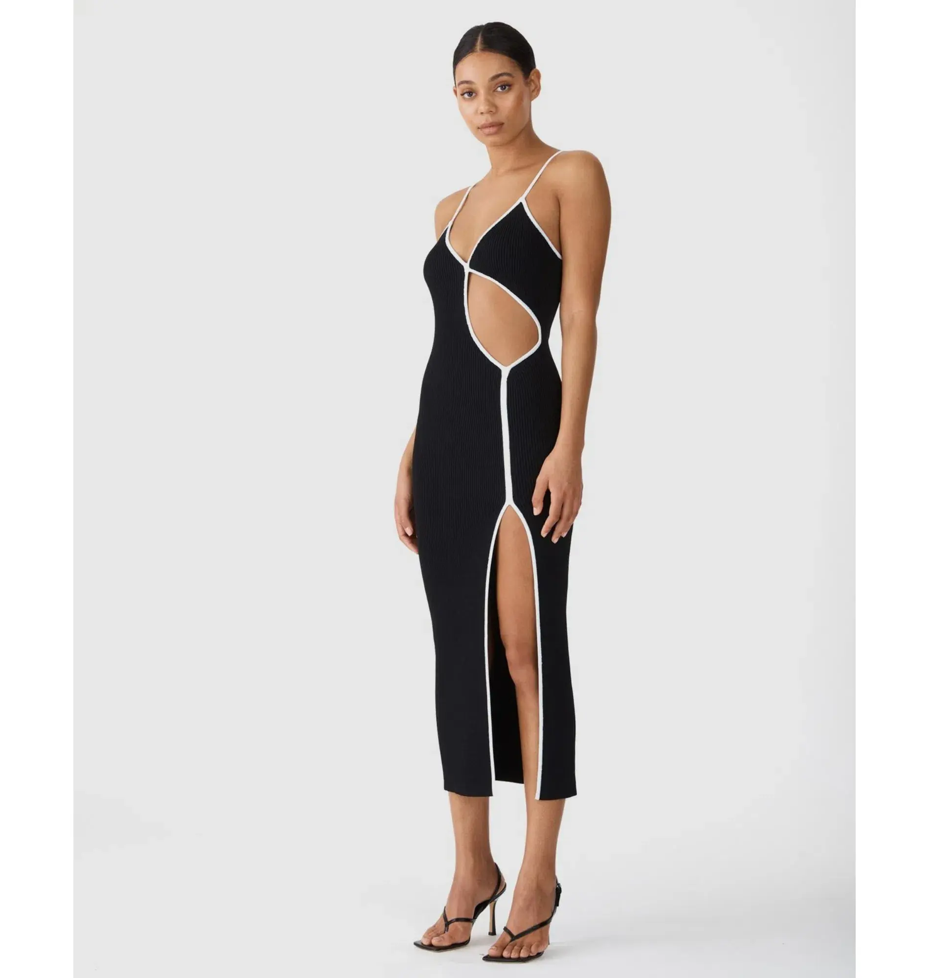 San Sloane Webb Midi in Black Size S / AU 8 - Image 2
